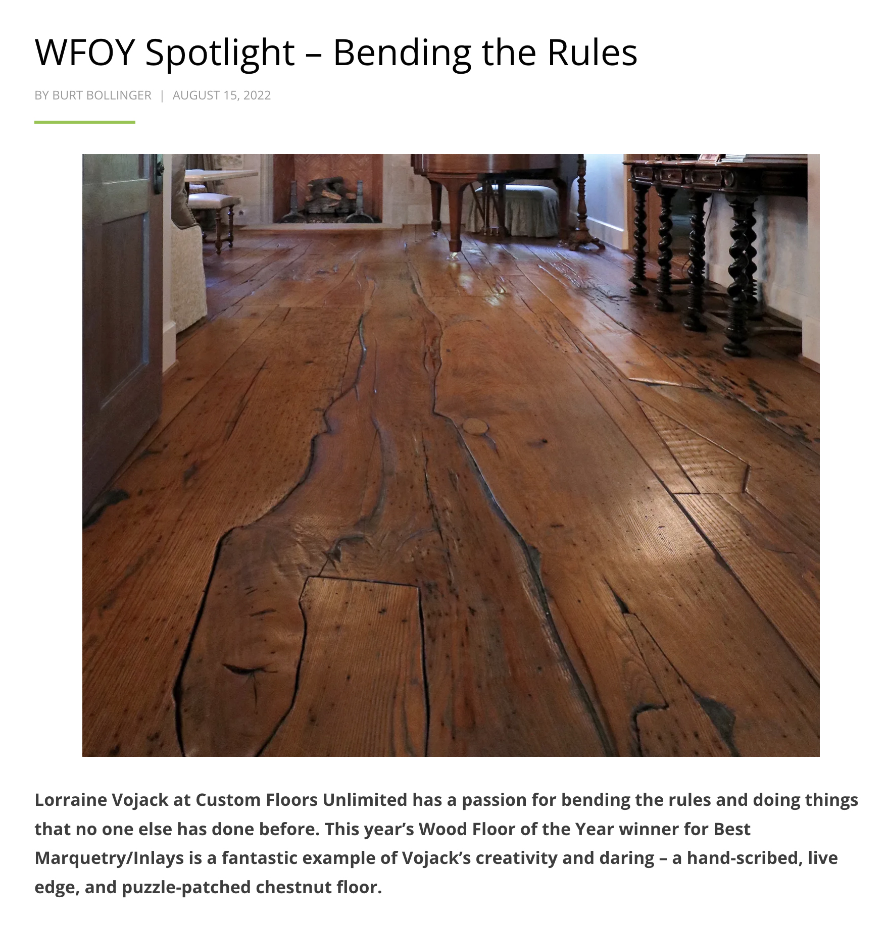 PRESS Custom Floors Unlimited, Inc.